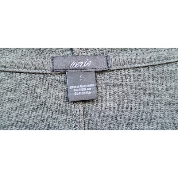 Aerie Lightweight Casual Hoodie Sweatshirt Heather Gray Oversized S Minimalist - Picture 2 of 8